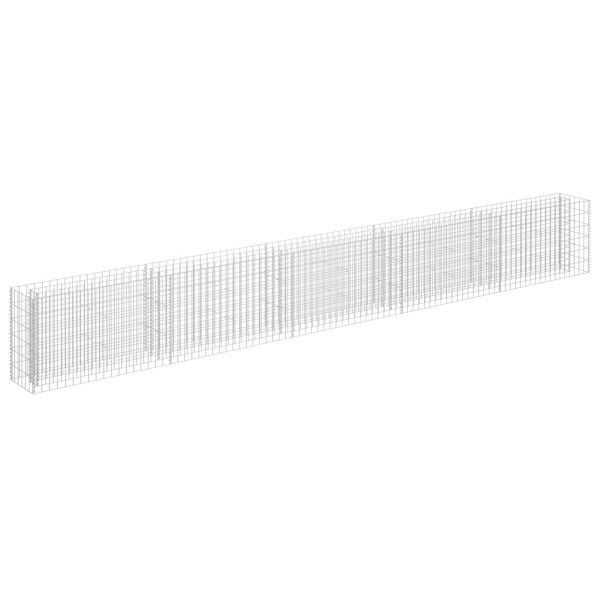 Cama elevada/cesto para gaviones 450x30x60 cm acero galvanizado - 303682