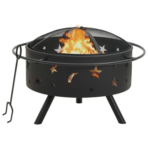 Brasero con ventilador 76 cm XXL acero - 216527