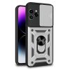 Funda COOL para iPhone 14 Pro Max Anillo Duro Plata